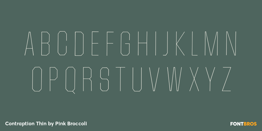 Contraption Thin Font Poster #2