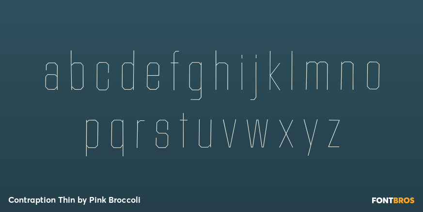 Contraption Thin Font Poster #3