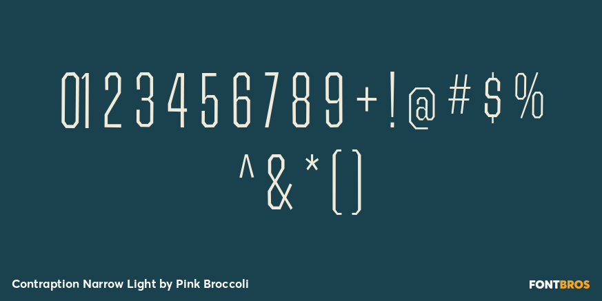Contraption Narrow Light Font Poster #4
