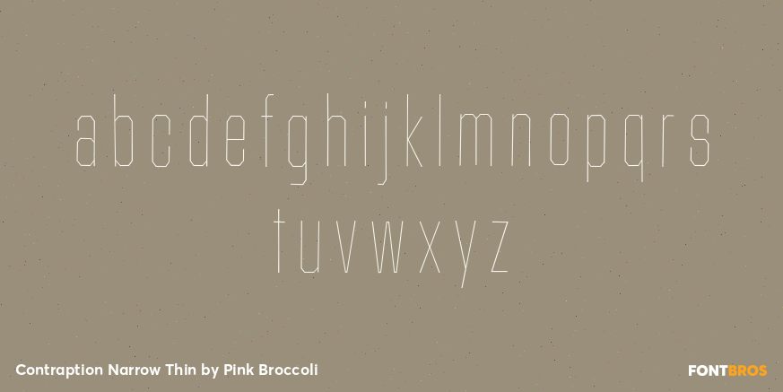 Contraption Narrow Thin Font Poster #3