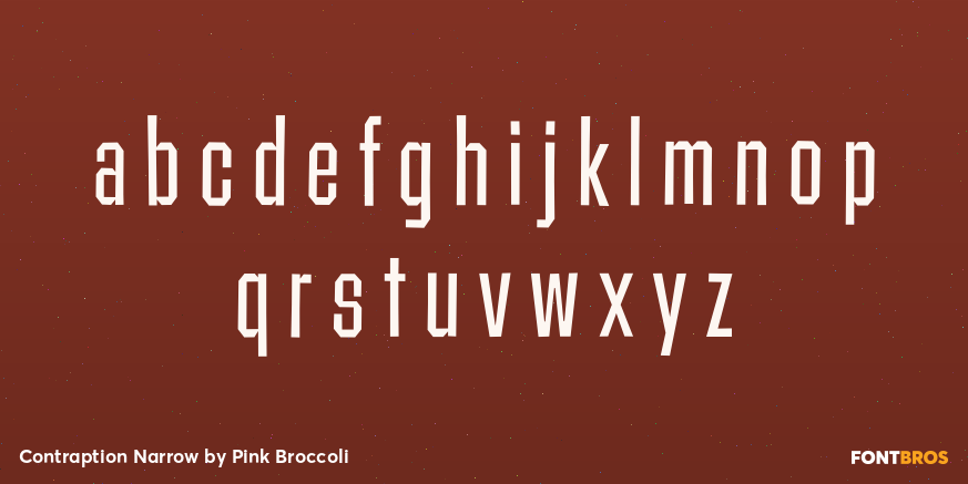 Contraption Narrow Font Poster #3