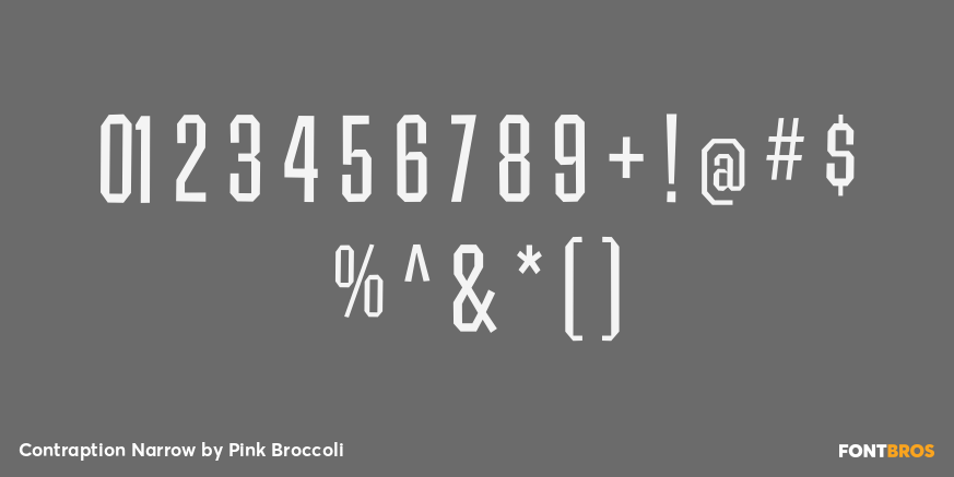 Contraption Narrow Font Poster #4