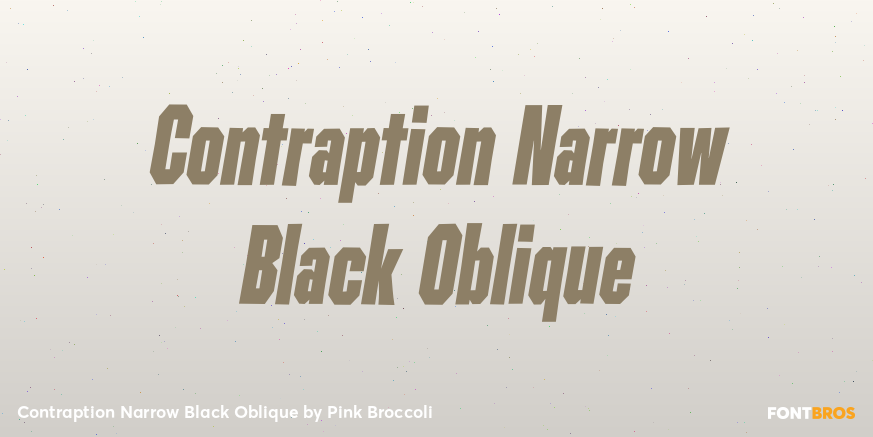 Contraption Narrow Black Oblique Poster