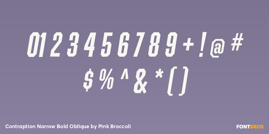 Contraption Narrow Bold Oblique Font Poster #4