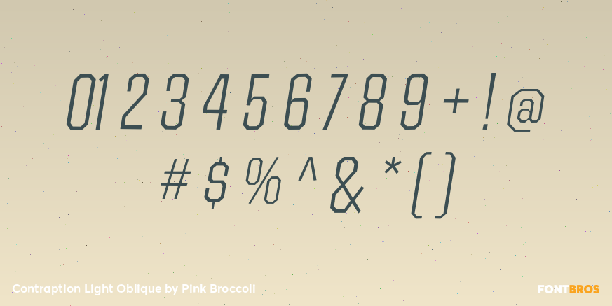 Contraption Light Oblique Font Poster #4