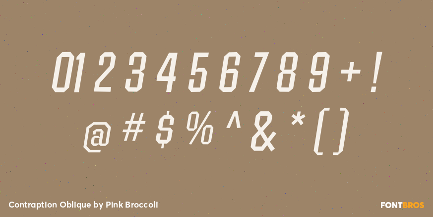 Contraption Oblique Font Poster #4