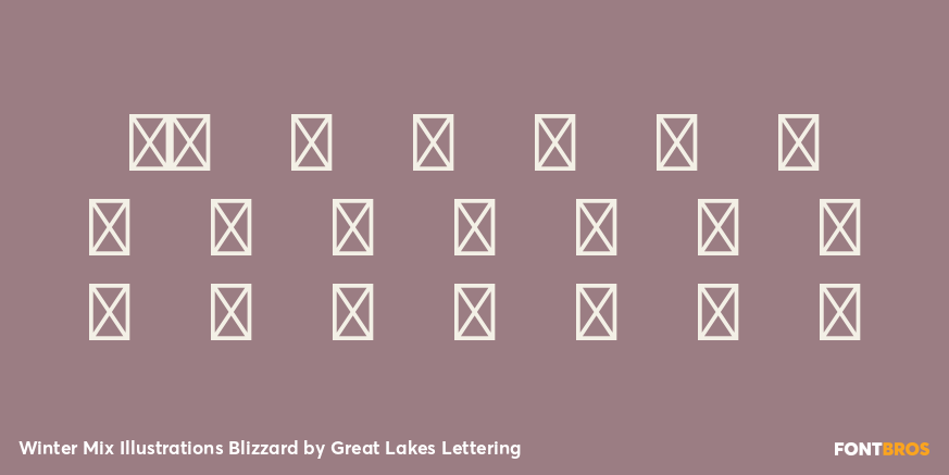 Winter Mix Illustrations Blizzard Font Poster #4