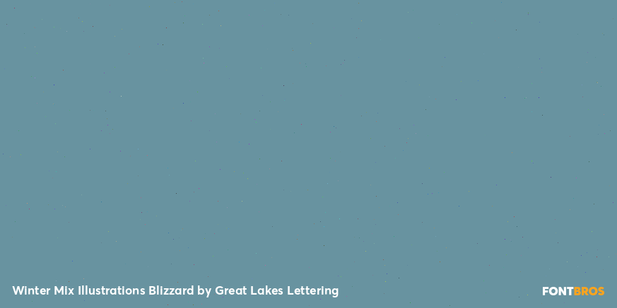 Winter Mix Illustrations Blizzard Font Poster #2