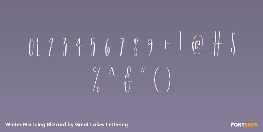 Winter Mix Icing Blizzard Font Poster #4
