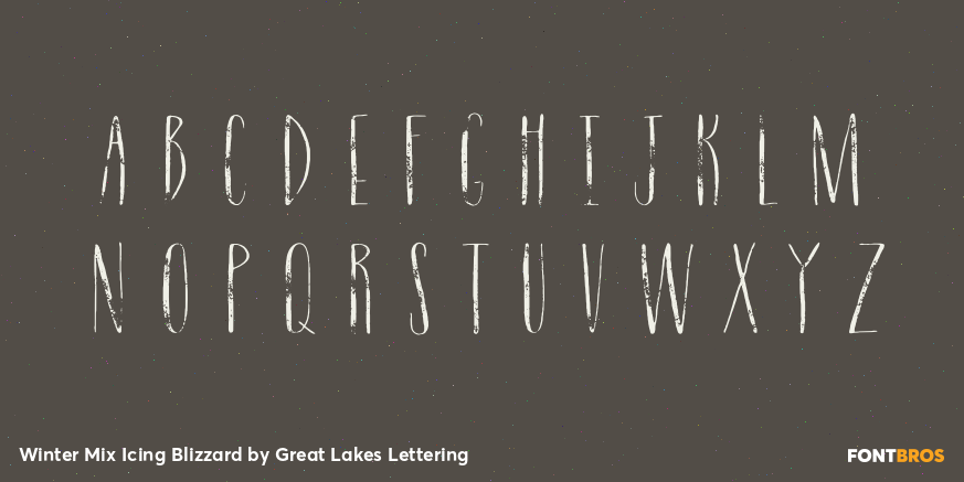 Winter Mix Icing Blizzard Font Poster #2