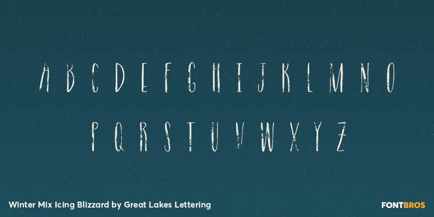 Winter Mix Icing Blizzard Font Poster #3