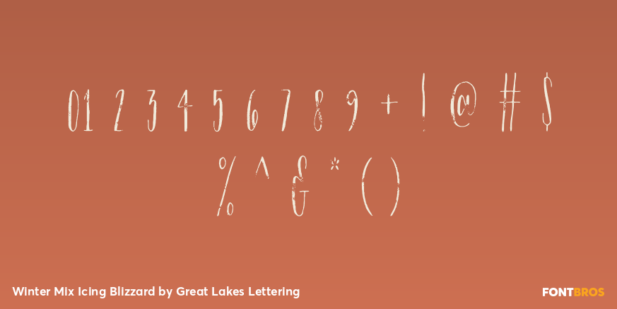Winter Mix Icing Blizzard Font Poster #4