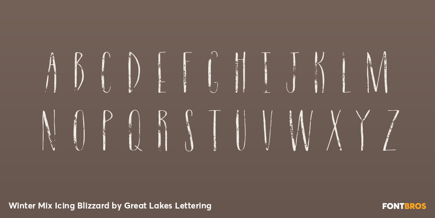 Winter Mix Icing Blizzard Font Poster #2