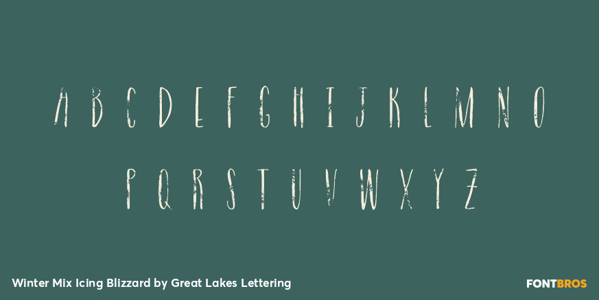 Winter Mix Icing Blizzard Font Poster #3