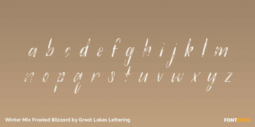 Winter Mix Frosted Blizzard Font Poster #3