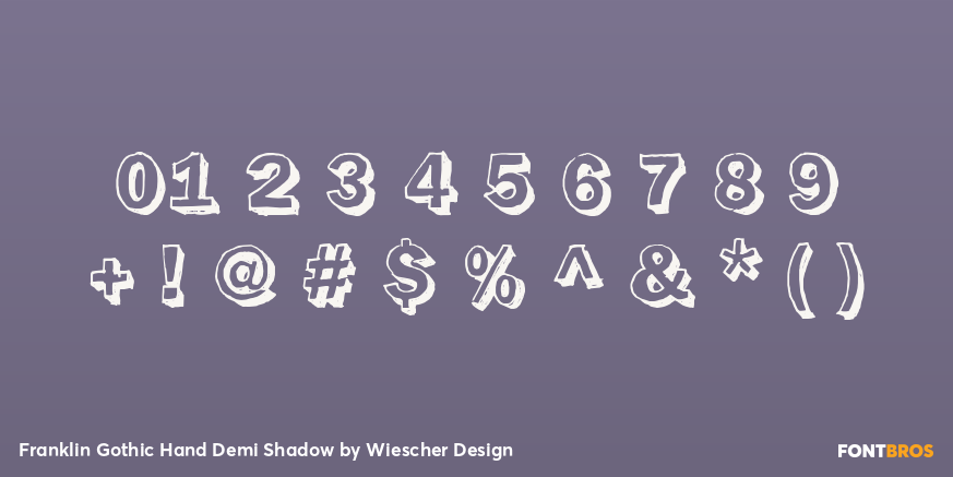 Franklin Gothic Hand Demi Shadow Font Poster #1