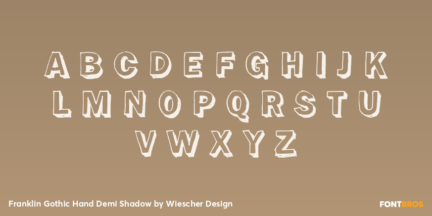 Franklin Gothic Hand Demi Shadow Font Poster #2