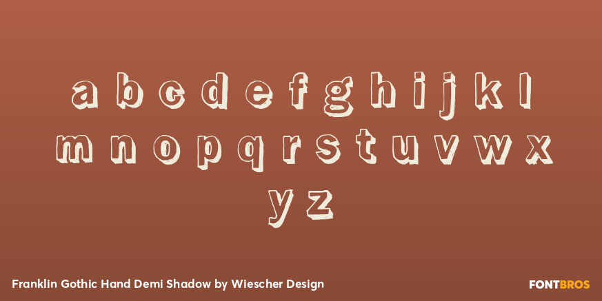 Franklin Gothic Hand Demi Shadow Font Poster #3