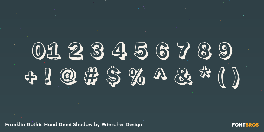 Franklin Gothic Hand Demi Shadow Font Poster #4