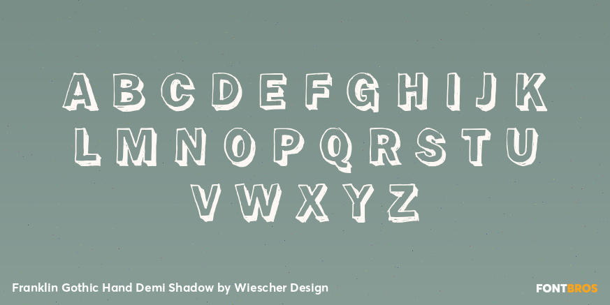 Franklin Gothic Hand Demi Shadow Font Poster #1