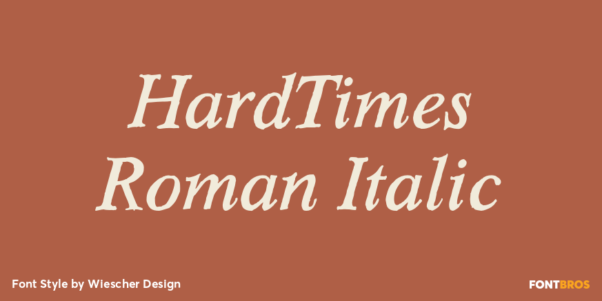 HardTimes Roman Italic Poster