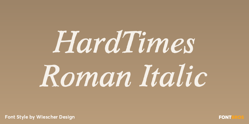 HardTimes Roman Italic Poster
