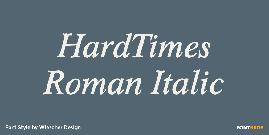 HardTimes Roman Italic Poster