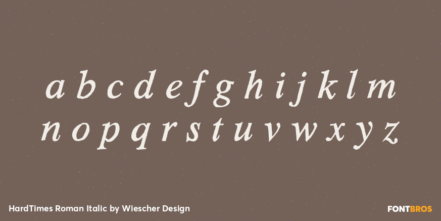 HardTimes Roman Italic Font Poster #1