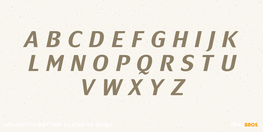 Mondial Plus Bold Italic Font Poster #2