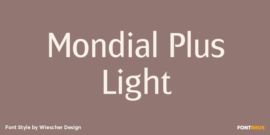 Mondial Plus Light Font Poster #1