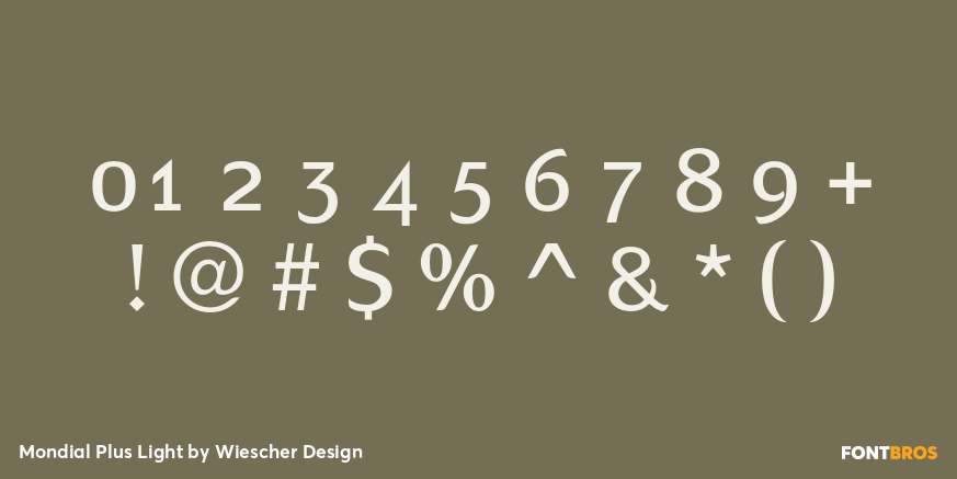 Mondial Plus Light Font Poster #1