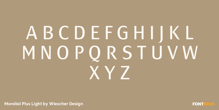 Mondial Plus Light Font Poster #1