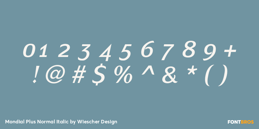 Mondial Plus Normal Italic Font Poster #4