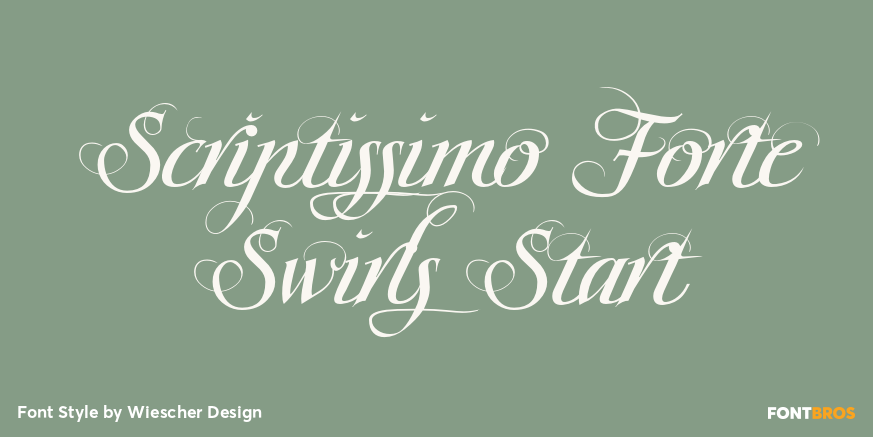 Scriptissimo Forte Swirls Start Poster