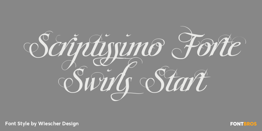Scriptissimo Forte Swirls Start Poster