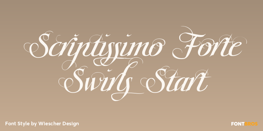 Scriptissimo Forte Swirls Start Poster