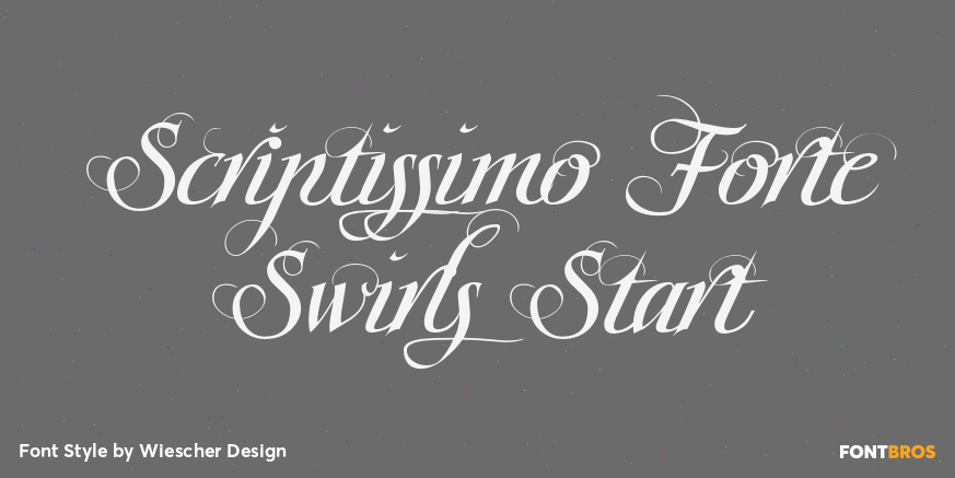 Scriptissimo Forte Swirls Start Poster
