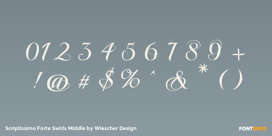 Scriptissimo Forte Swirls Middle Font Poster #1