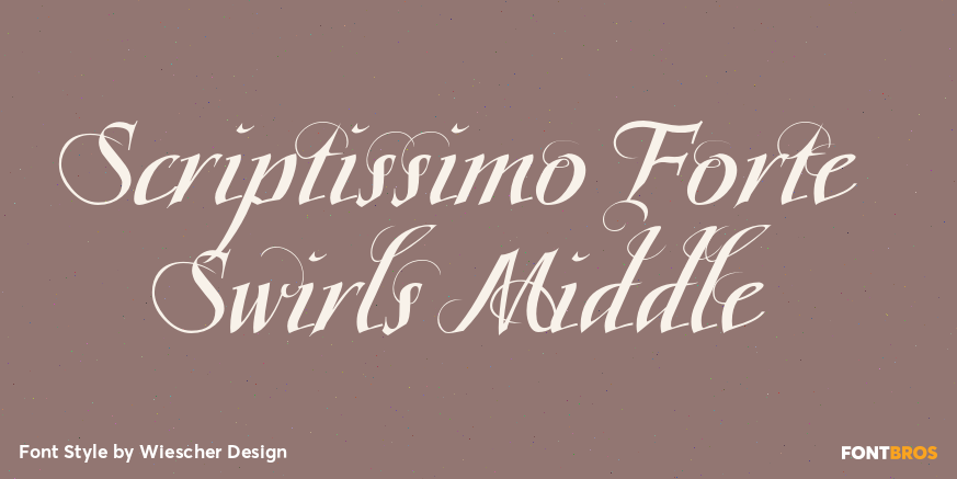 Scriptissimo Forte Swirls Middle Poster