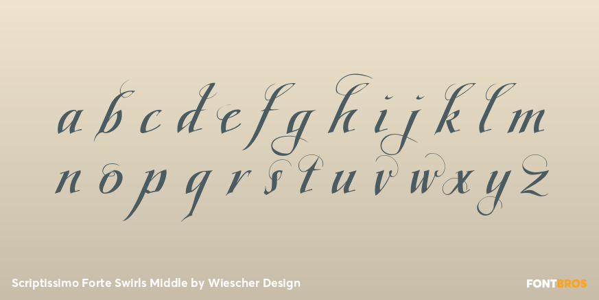 Scriptissimo Forte Swirls Middle Font Poster #1