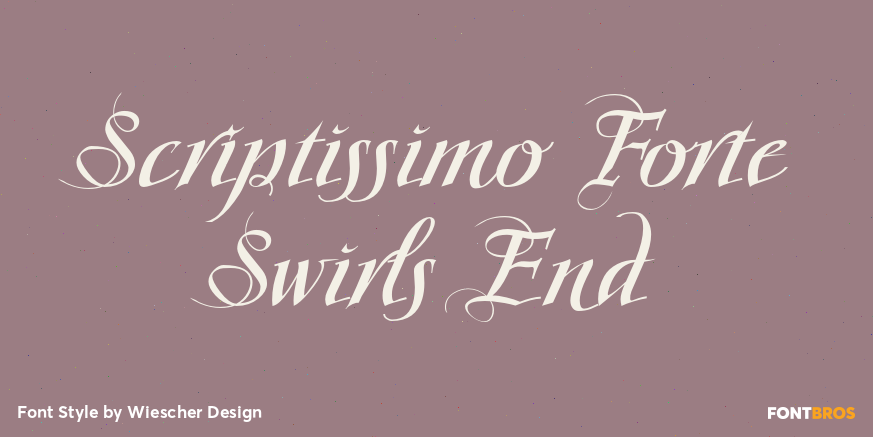 Scriptissimo Forte Swirls End Poster