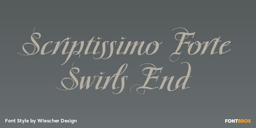 Scriptissimo Forte Swirls End Poster