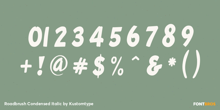 Roadbrush Condensed Italic Font Poster #1