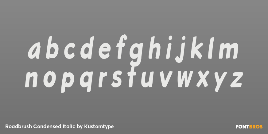 Roadbrush Condensed Italic Font Poster #1