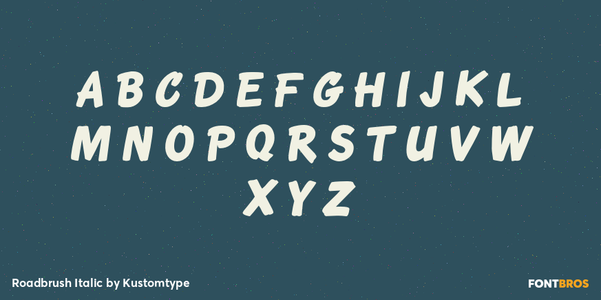 Roadbrush Italic Font Poster #2
