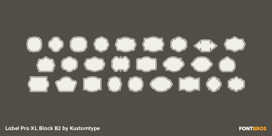 Label Pro XL Black B2 Font Poster #3
