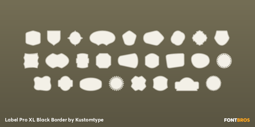 Label Pro XL Black Border Font Poster #2