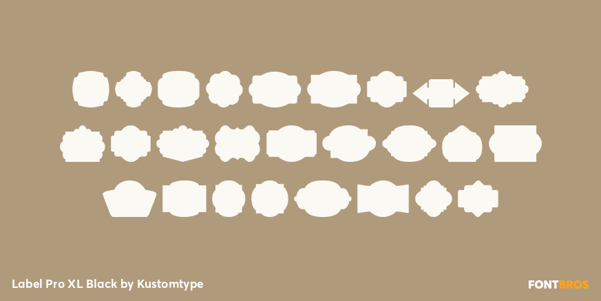 Label Pro XL Black Font Poster #3