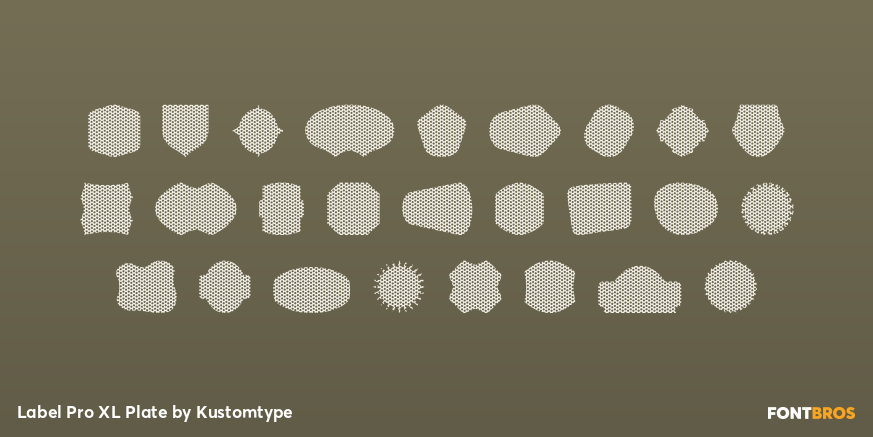 Label Pro XL Plate Font Poster #2