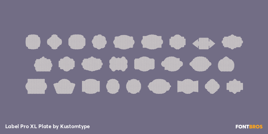 Label Pro XL Plate Font Poster #3
